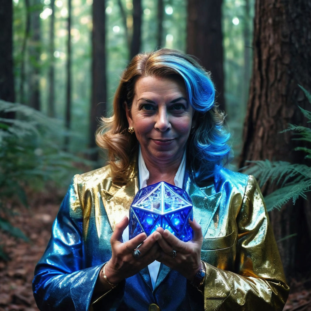 Galactic Woman Warrior with Metatron Cube