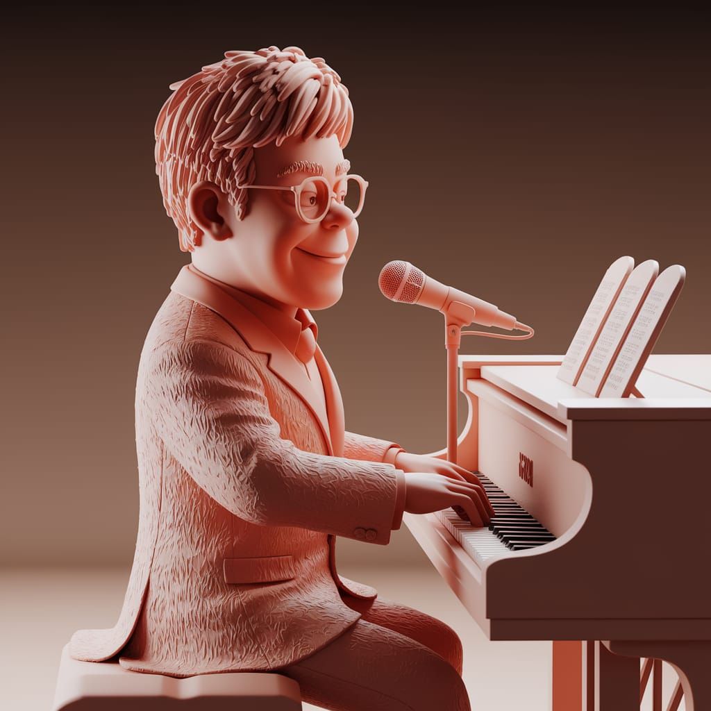 Elton John as Clay Comic Character