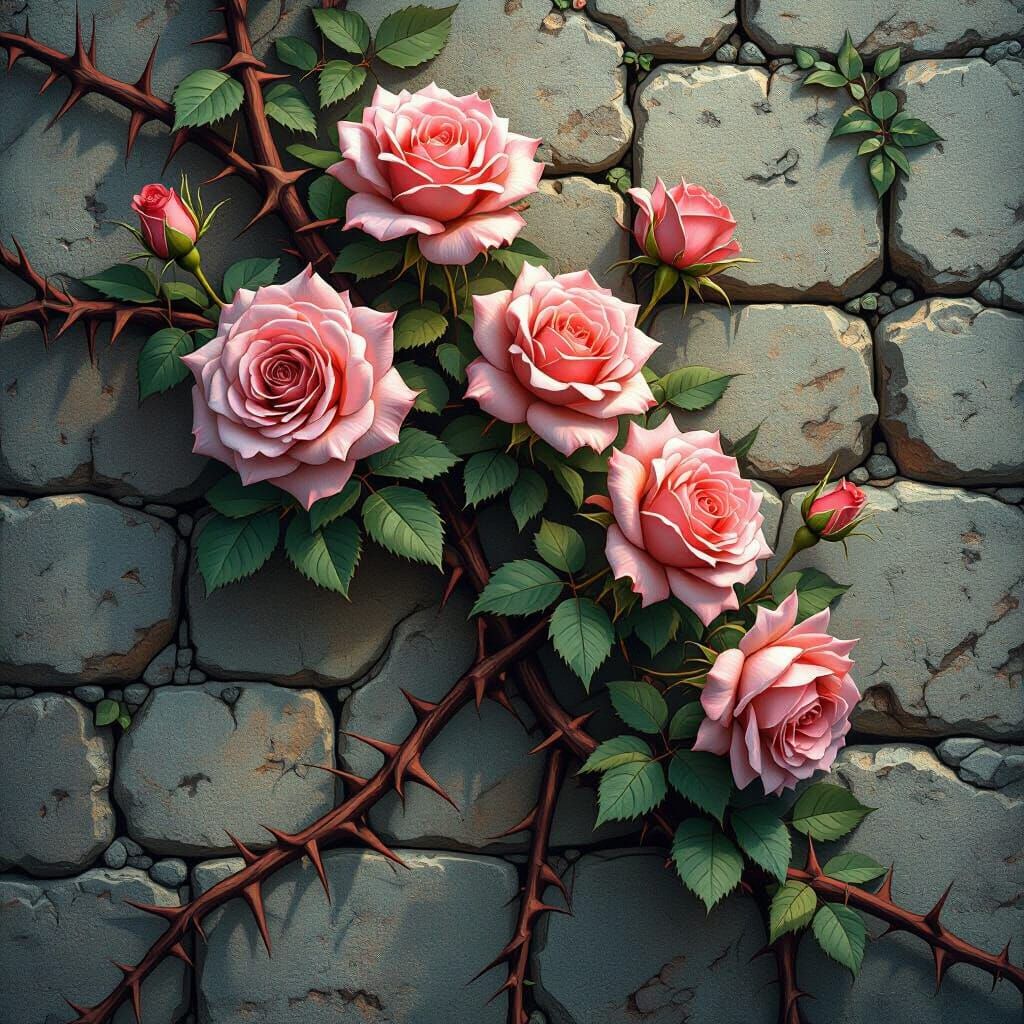 Roses and Thorns Matte Painting in 8K