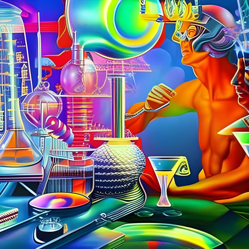 Psychedelic Brain Laboratory: A Dynamic Art Painting