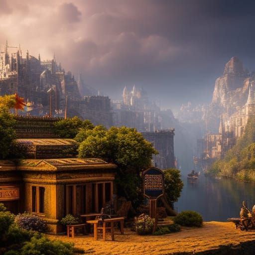 Europe Diorama on Fantasy Tabletop: Digital Matte Painting