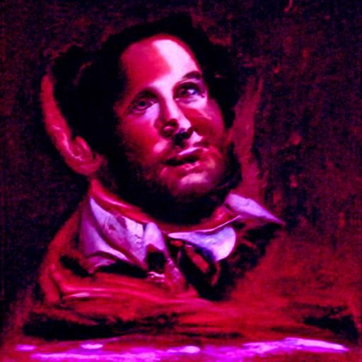 Paul Rudd Portrait as Vintage Oil Painting