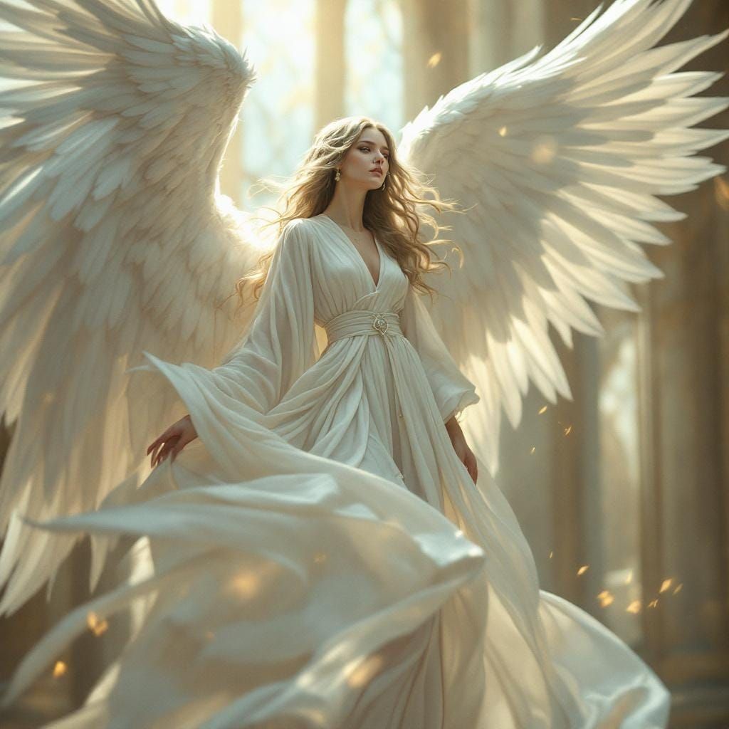 Angelic Figure in Ethereal Light