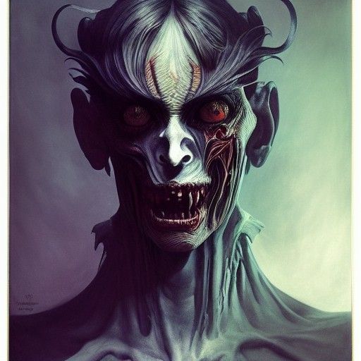 Terrifying Sleep Paralysis Demon Portrait in 8k