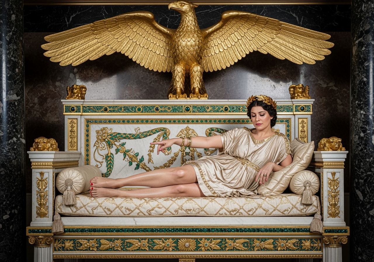 Empress Messalina in a Luxurious Roman Palace