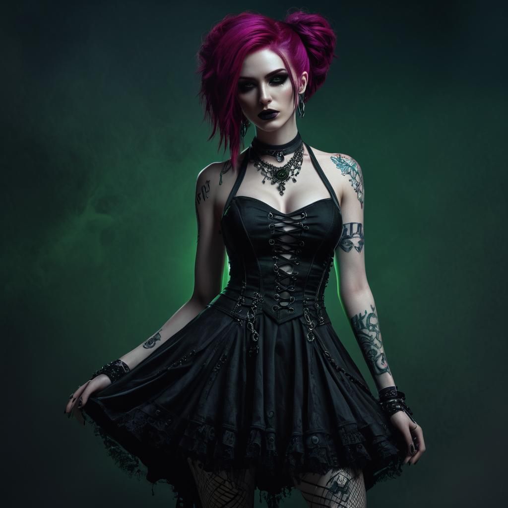 Goth Punk Girl in Jessica Drossin Style
