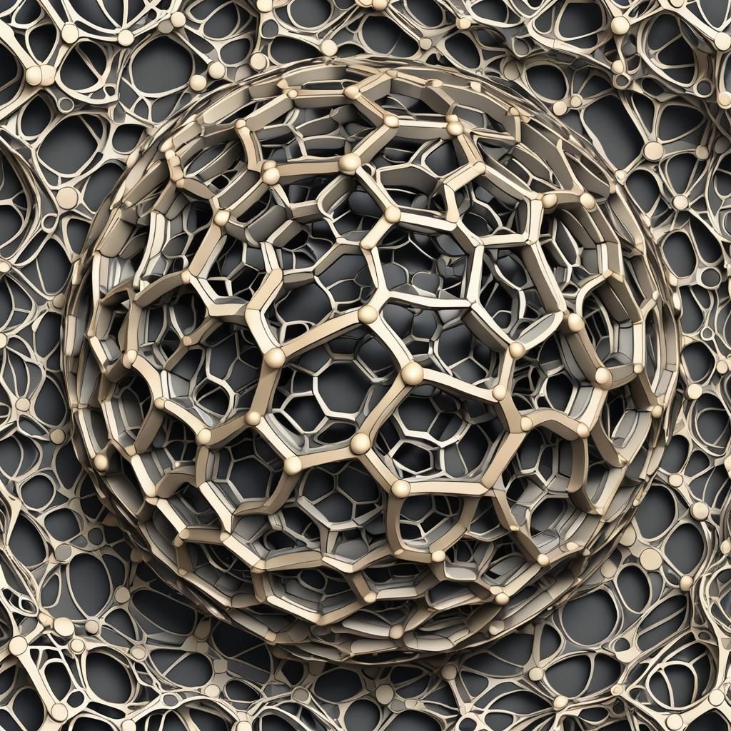 Abstract Buckminsterfullerene Vector Fractal
