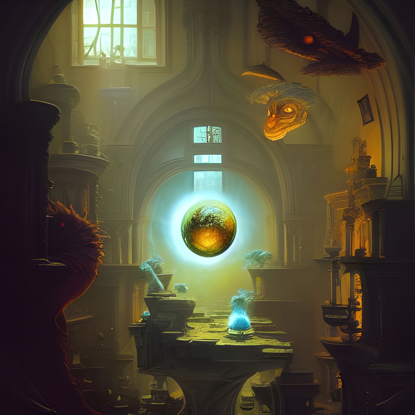 Mad Wizard's Alchemical Lab: Fantasy Concept Art