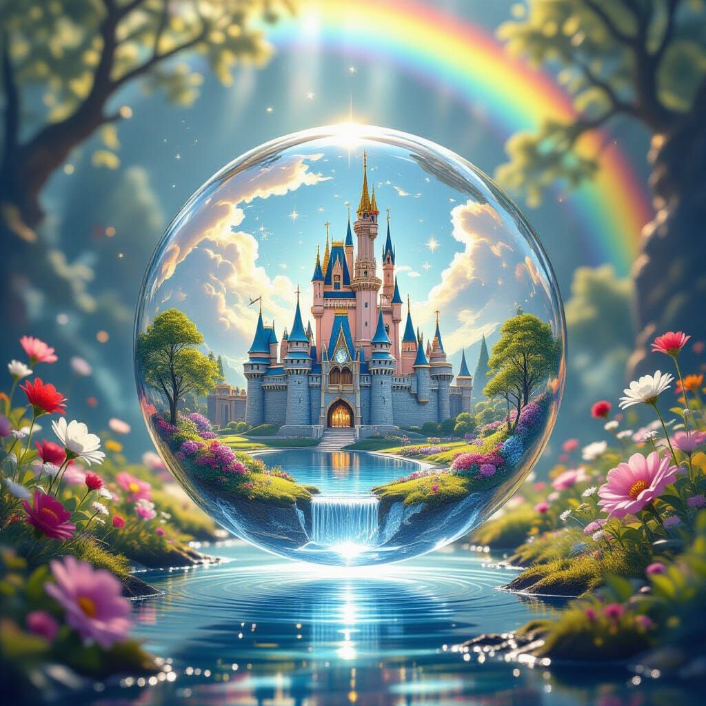 Crystal Orb Kingdom: A High Fantasy AI Image