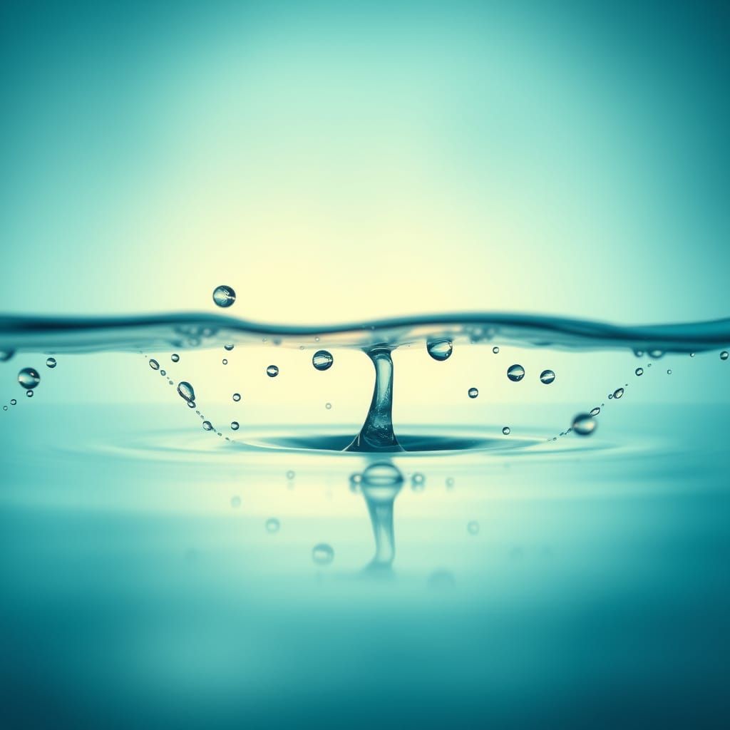 Ethereal Water Sculpture in Dreamlike Realism