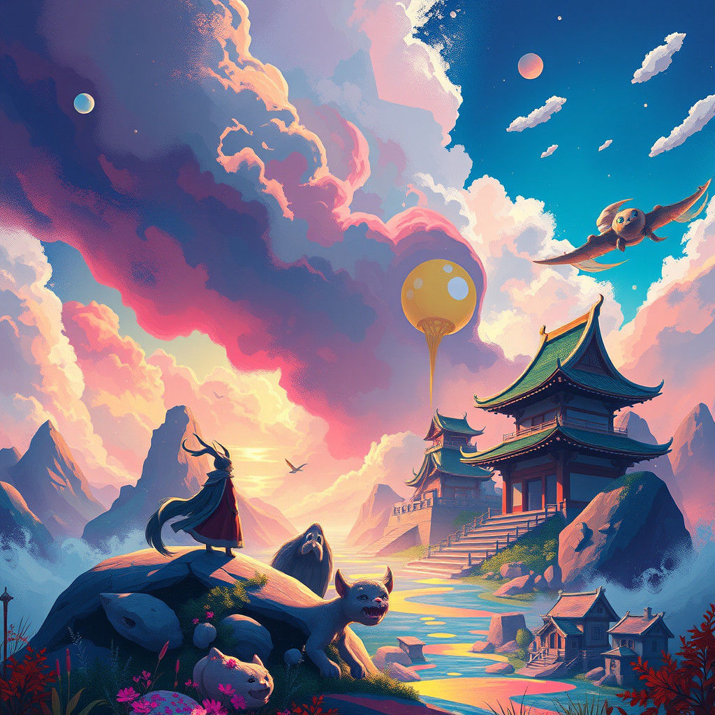 Anime Fantasy Landscape in 8K Resolution