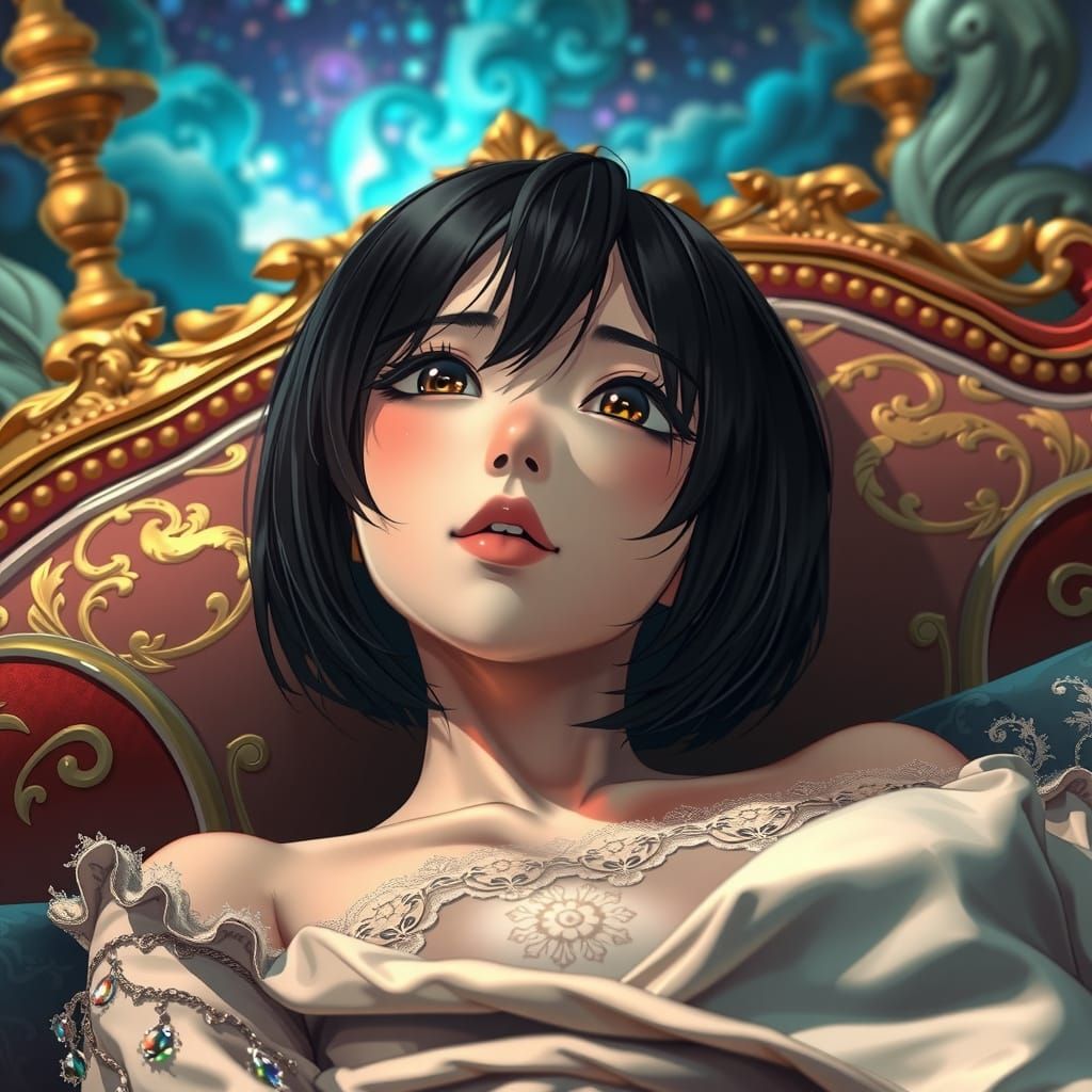 Enchanted Fantasy Realm in Dreamy Anime Style