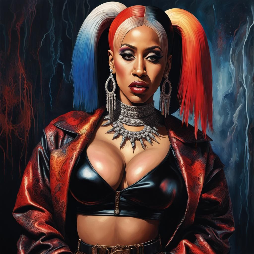 Cardi B as Harley Quinn: Macabre Masterpiece