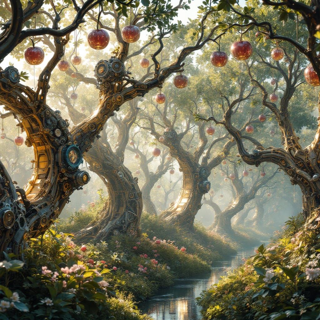 Clockwork Orchard in Golden Sunlight