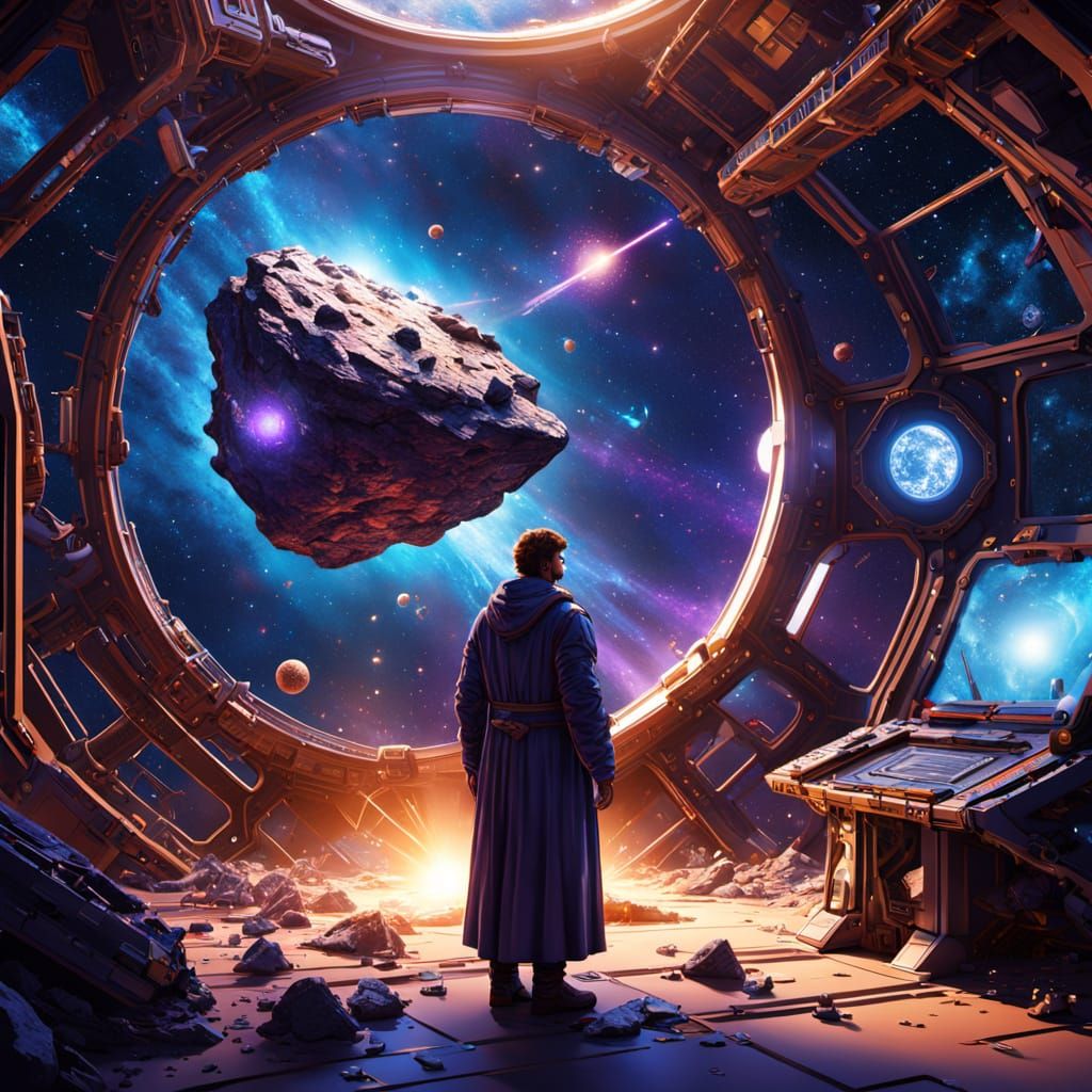 Celestial Sculptor in Zero-Gravity Workshop: Digital Art