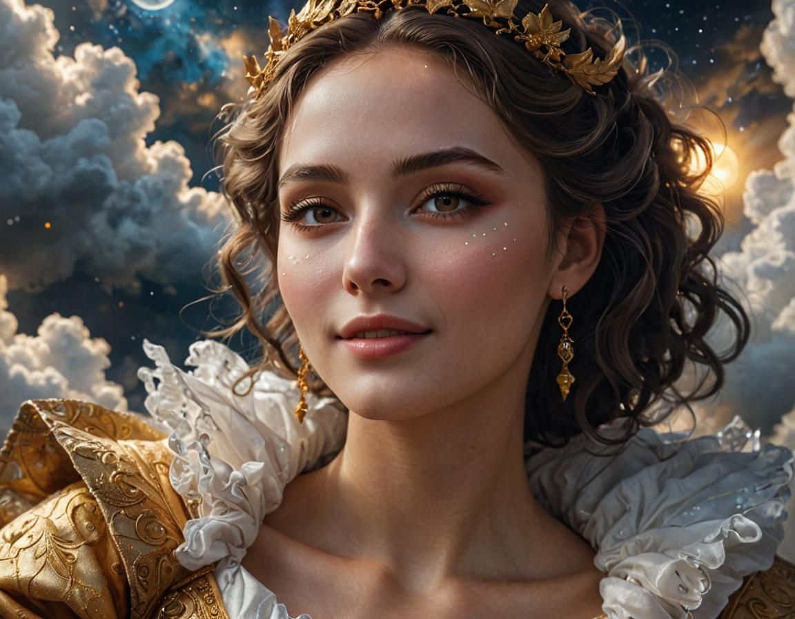 Goddess of the Universe in Ethereal Digital Art