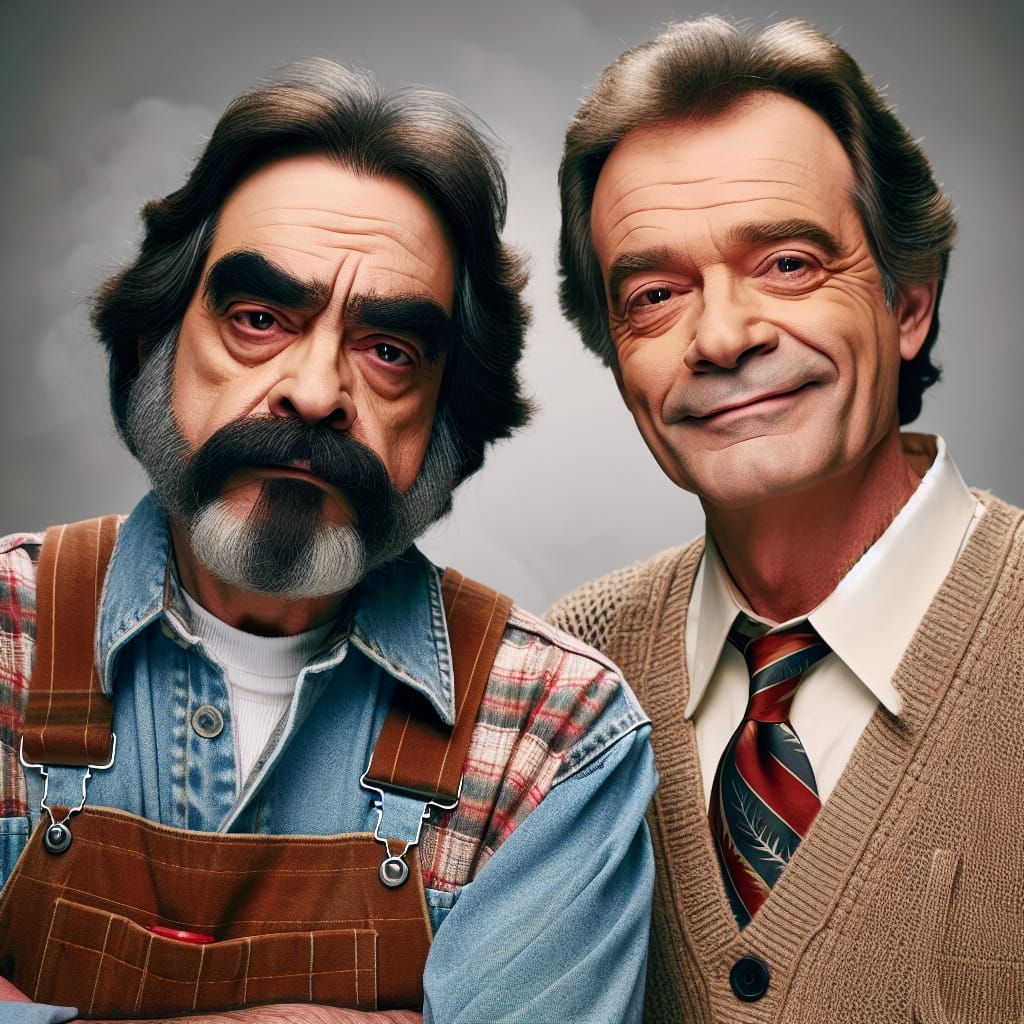 Nick Offerman and Bernie Sanders as Cheech and Chong.