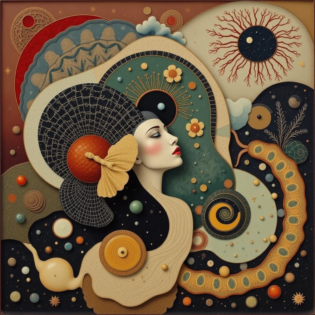 Layered Luxe Subconscious Collage in Ethereal Aesthetic