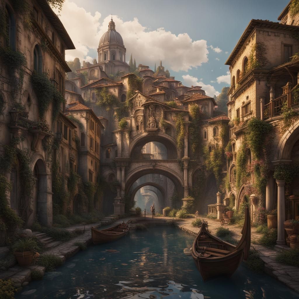 Fantastical Italy in Detailed Matte Painting