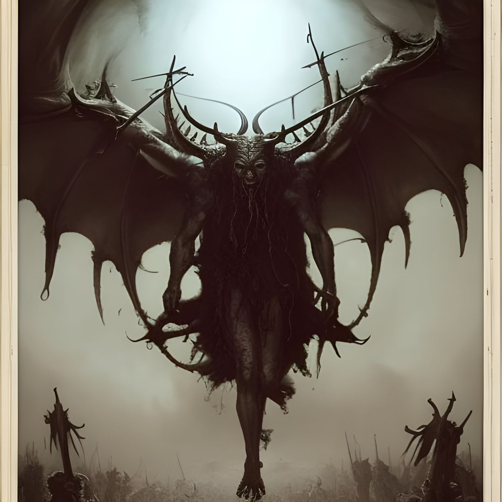 Demonic Hordes Storming Heaven: A Bloody War Painting