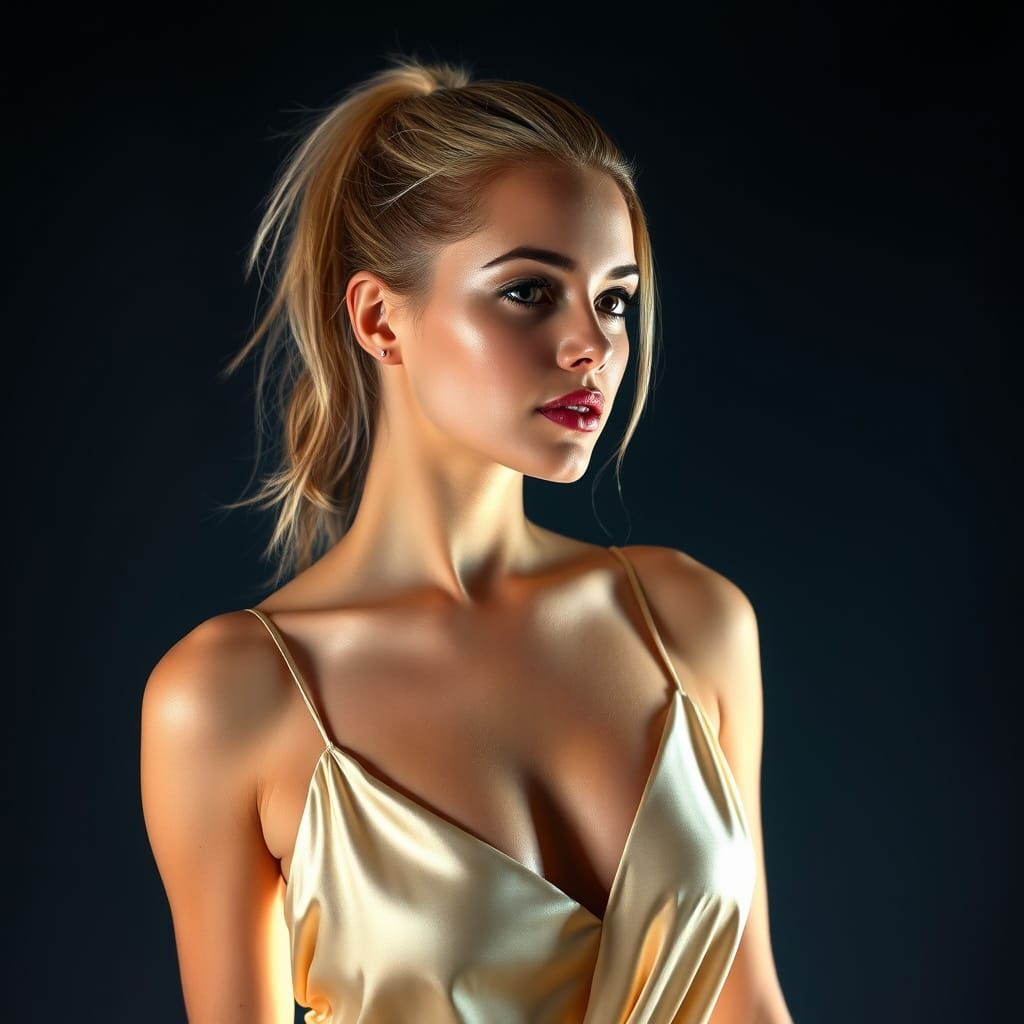 Sensual Portrait in High-End Fashion Photography Style