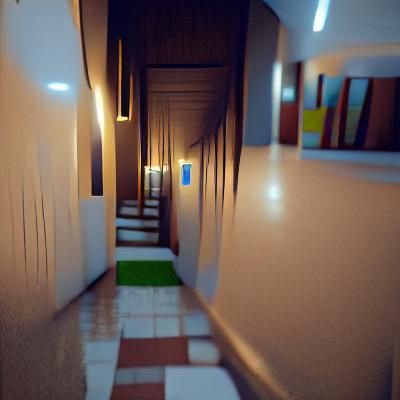 Hallway Rendered in Unreal Engine