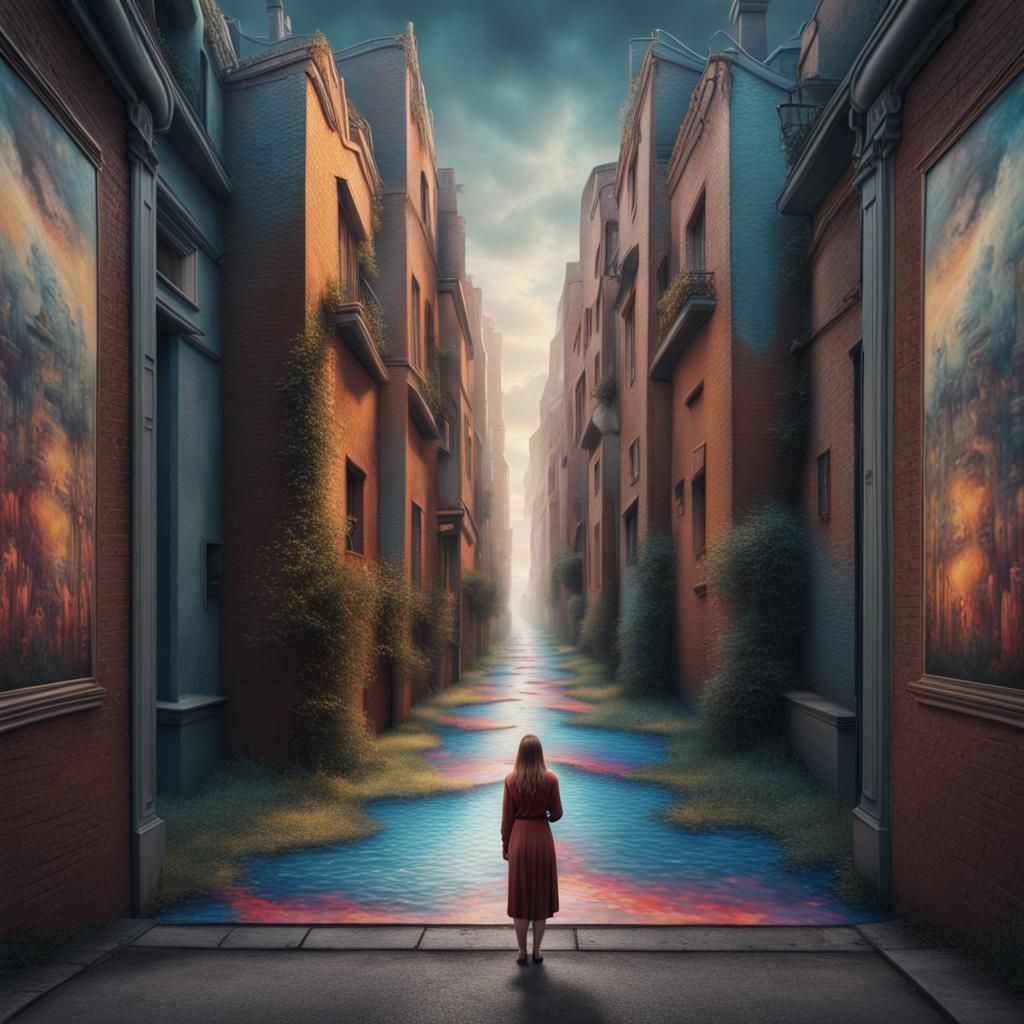 Surreal Optical Illusion Painting in Unreal Engine