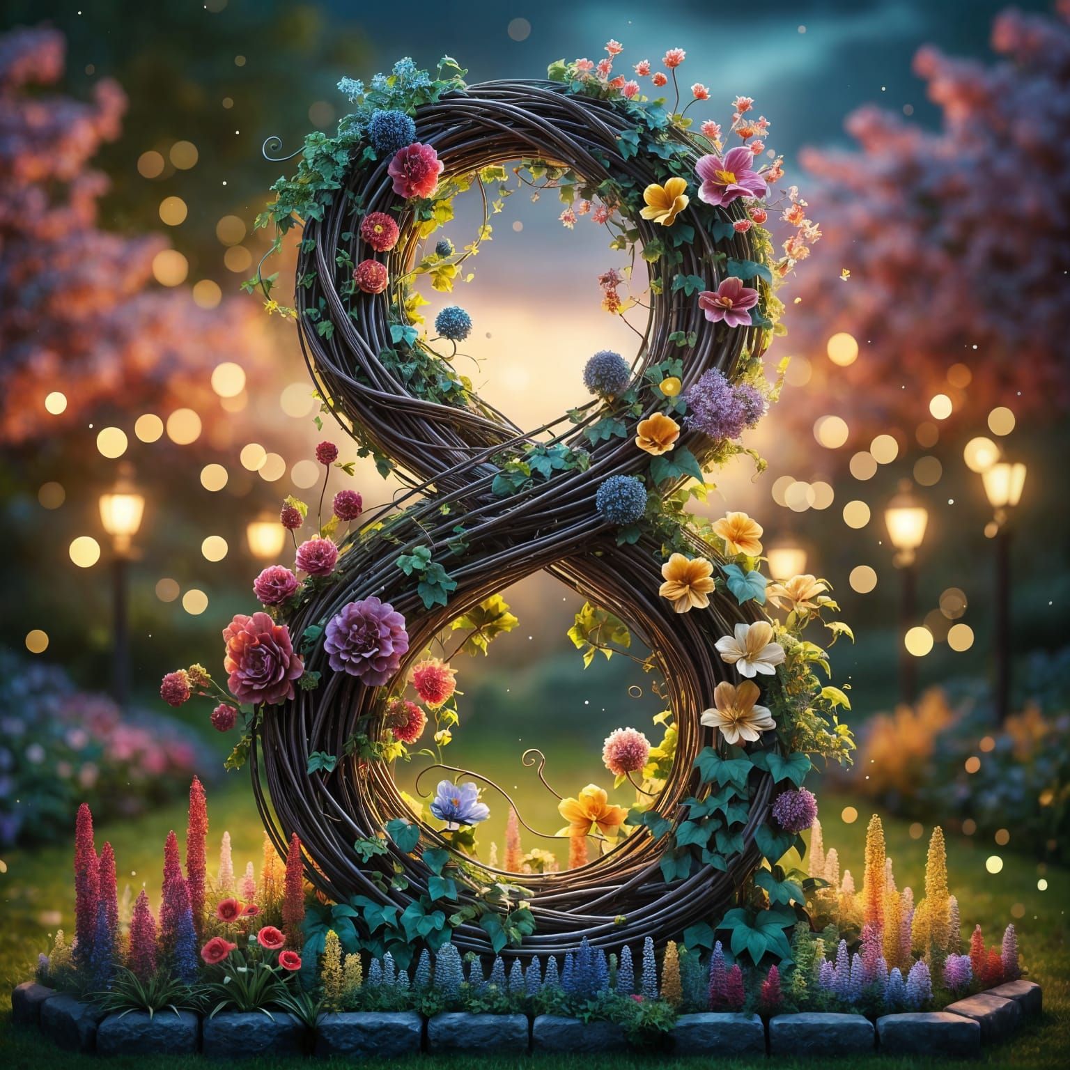 Figure 8 garden trellis