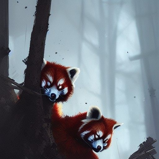 Red Panda Warrior in Sinister Style