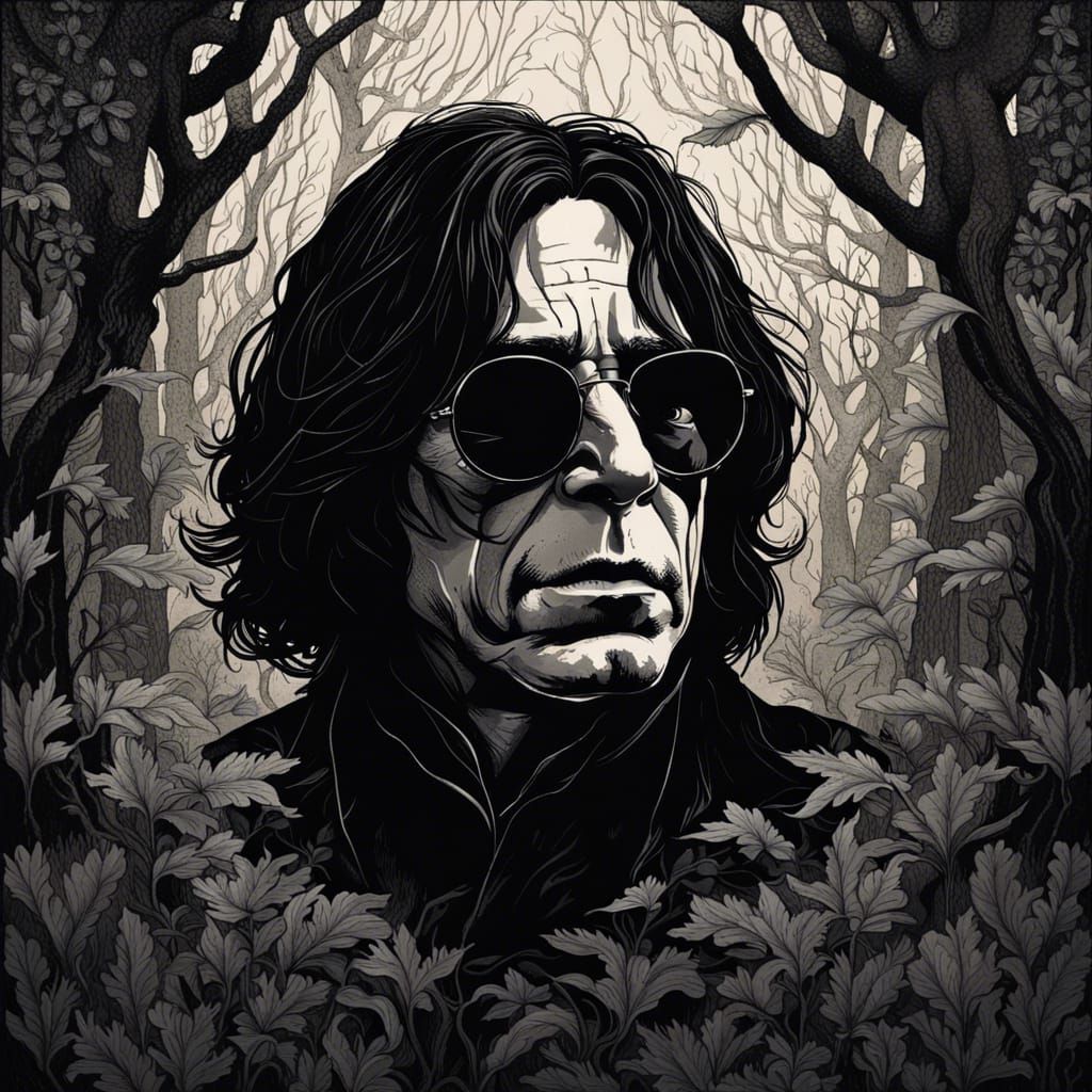 Ornate Portrait of Person in Sunglasses