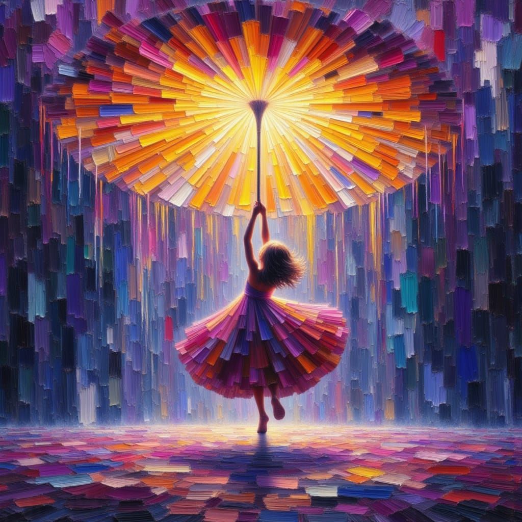 under my colorful umbrella