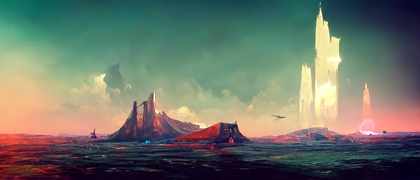 Sinister Landscape in Oil Painting Style