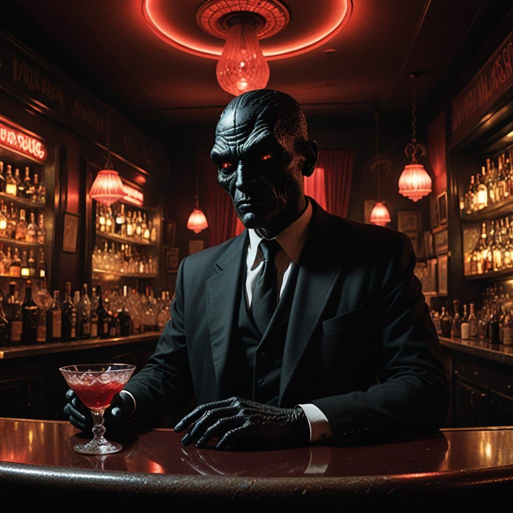 Men in Black Agent in New Orleans Bar