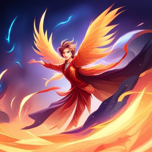 MLBB Reveri Squad Logo: Phoenix in Dreamlike Art