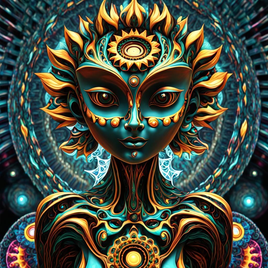 Psychedelic Angel Number 4334 Mandala