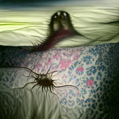 Abstract Creature Lurking at Bedside