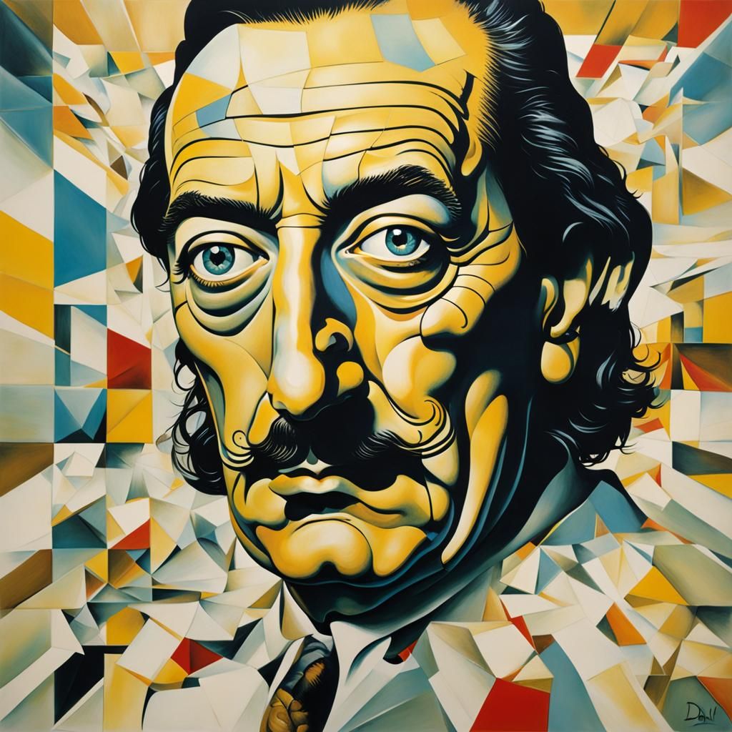 Surreal Head Detachment in Dali Style