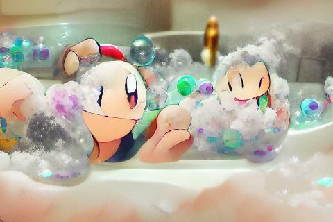 AI Generated Bubble Bath