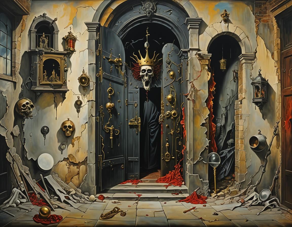 Surreal Dreamscape: Melting Visions in Oil