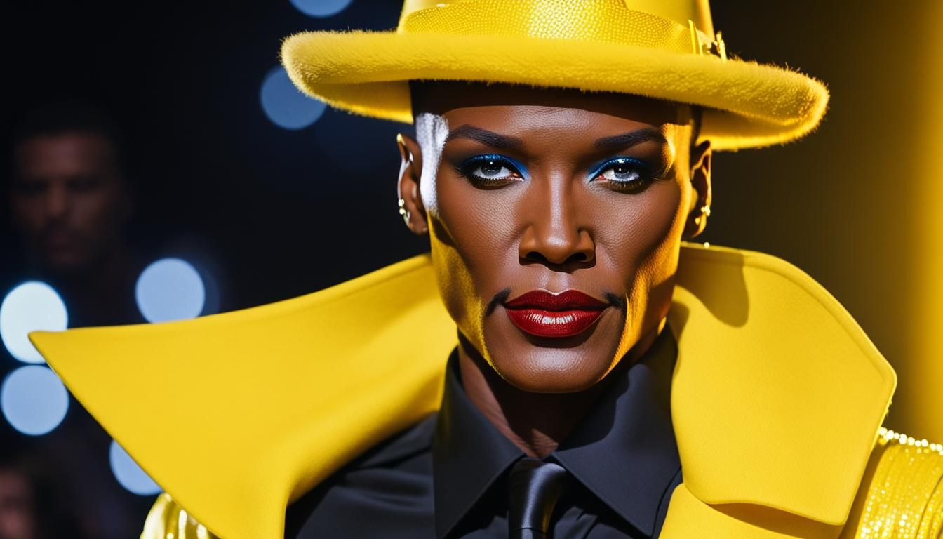 Grace Jones as The Man in the Yellow Hat