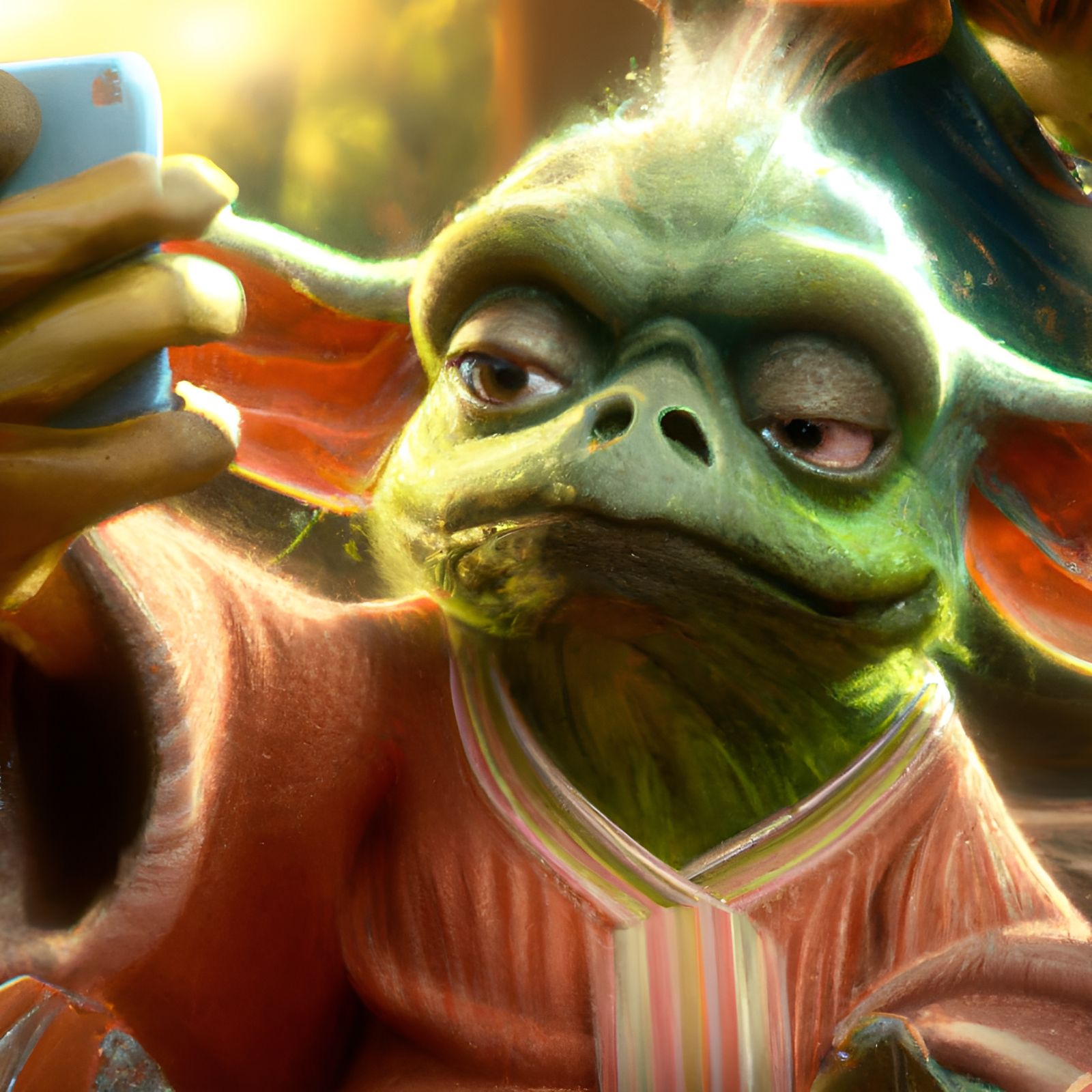 Muppet Yoda Selfie: 3D Rendered Concept Art