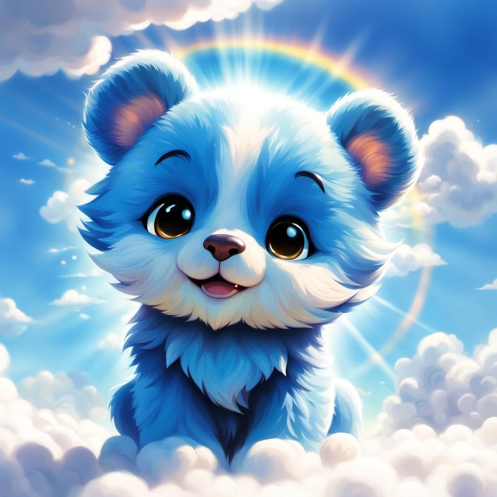 Adorable Chibi Cub in Divine Sunshine