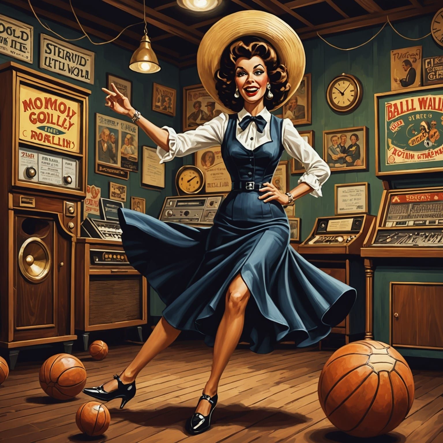 Energetic Rock and Roll Party Scene