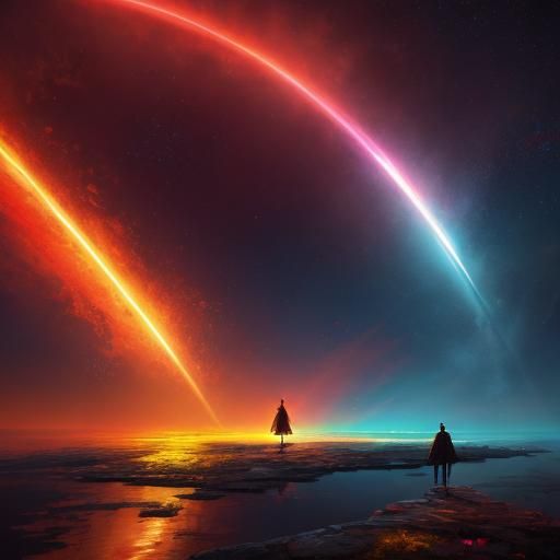 Fantastical Sky Symphony with Two Beings