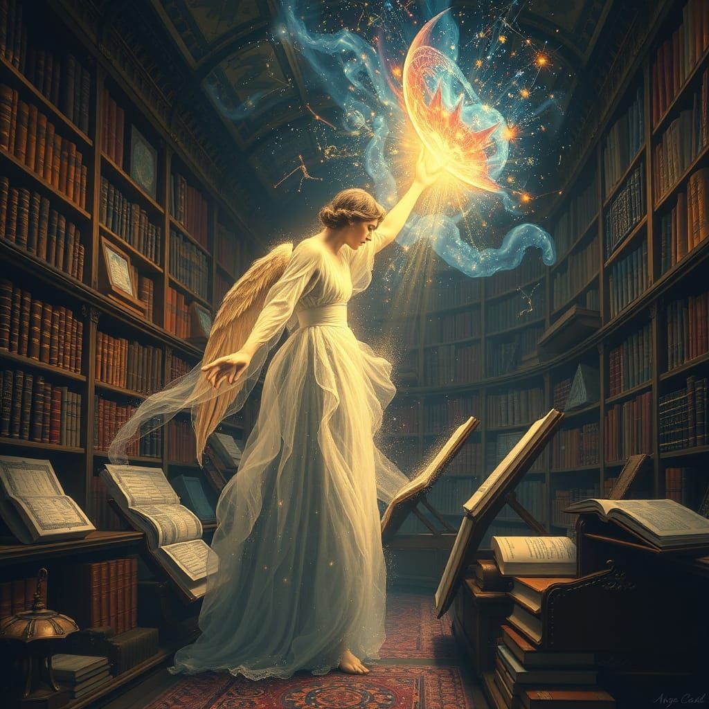Ethereal Librarian of the Cosmos