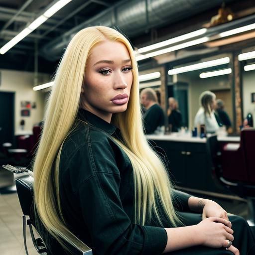 Iggy Azalea in Barbershop, Professional Photography