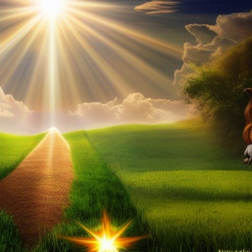 Cowardly Lion in Divine Sunshine