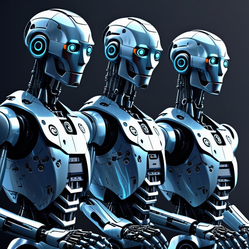 Hyperdetailed Robot Band Performance