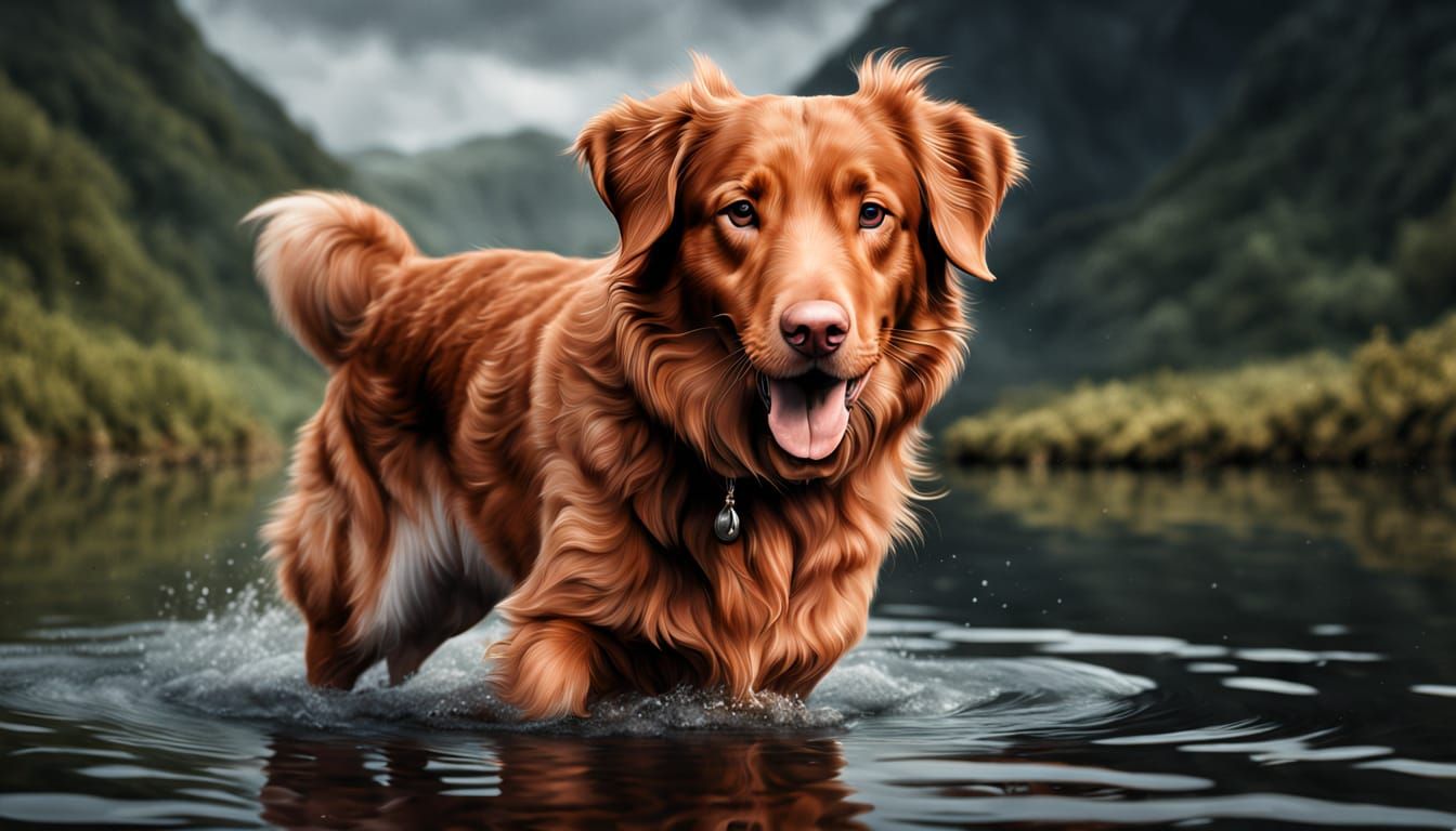 Hyper Realistic Nova Scotia Duck Tolling Retriever Portrait