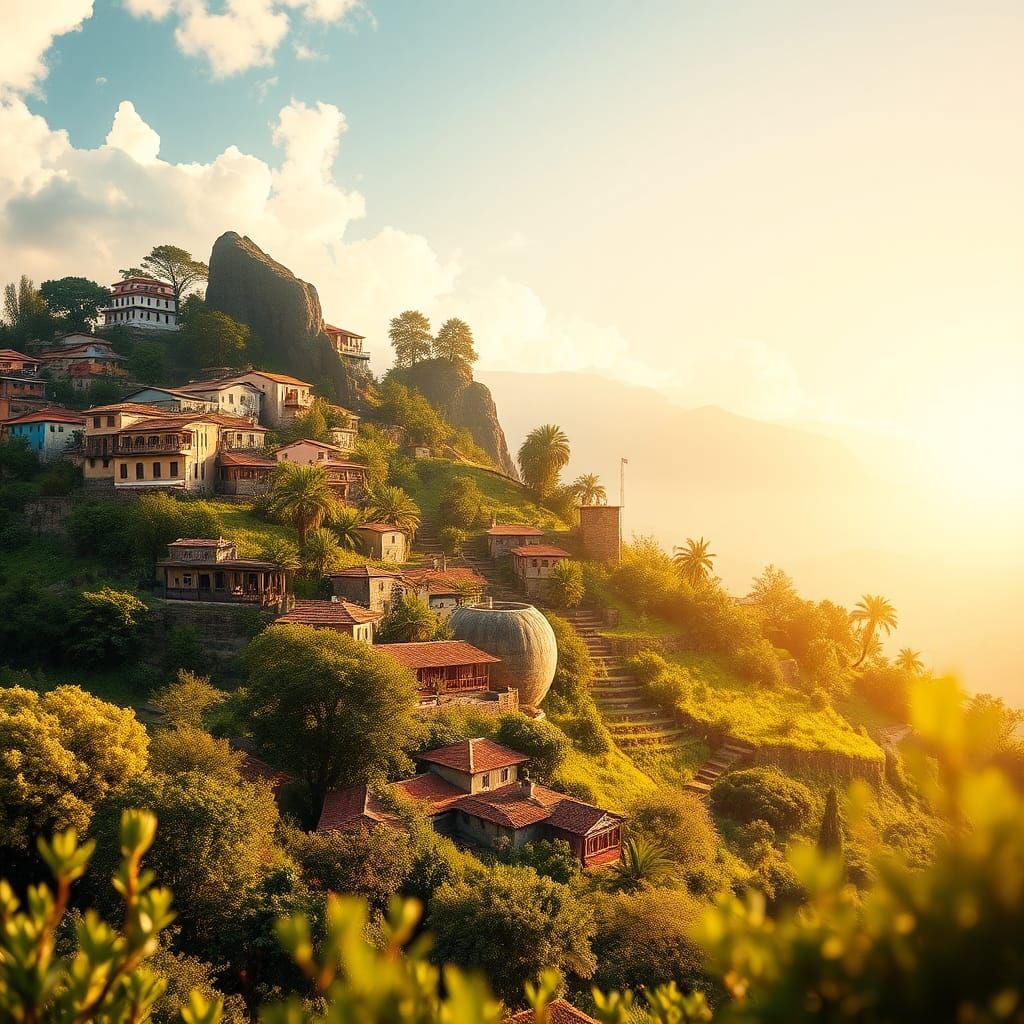 Idyllic World Radiating Hope and Harmony